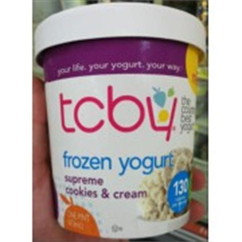 tcby frozen yogurt nutrition